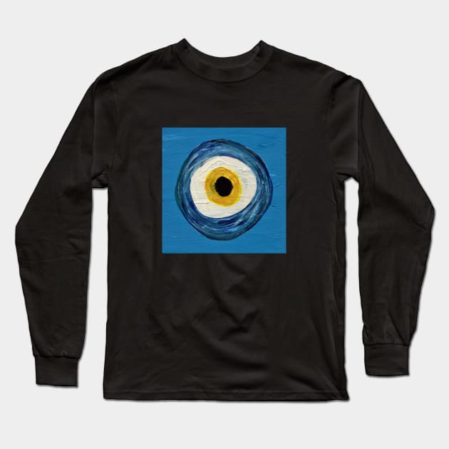 Nazar (Evil Eye) Long Sleeve T-Shirt by halideO